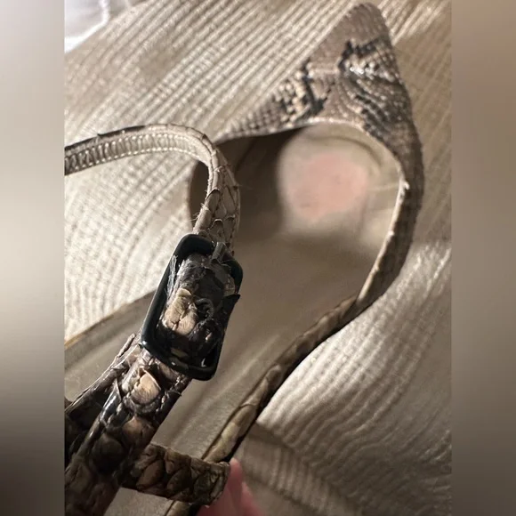 Stuart Weitzman for Mr. Seymor Vintage Snakeskin Strappy Heels - Picture 10 of 11
